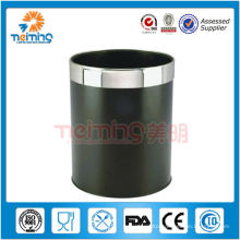 Round stainless steel deluxe room dustbin